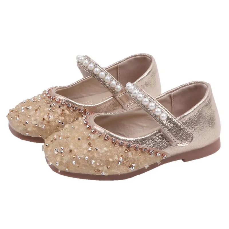 Обувь для девочек обувь mary jane с бусинами принцессы тонкие туфли детская на