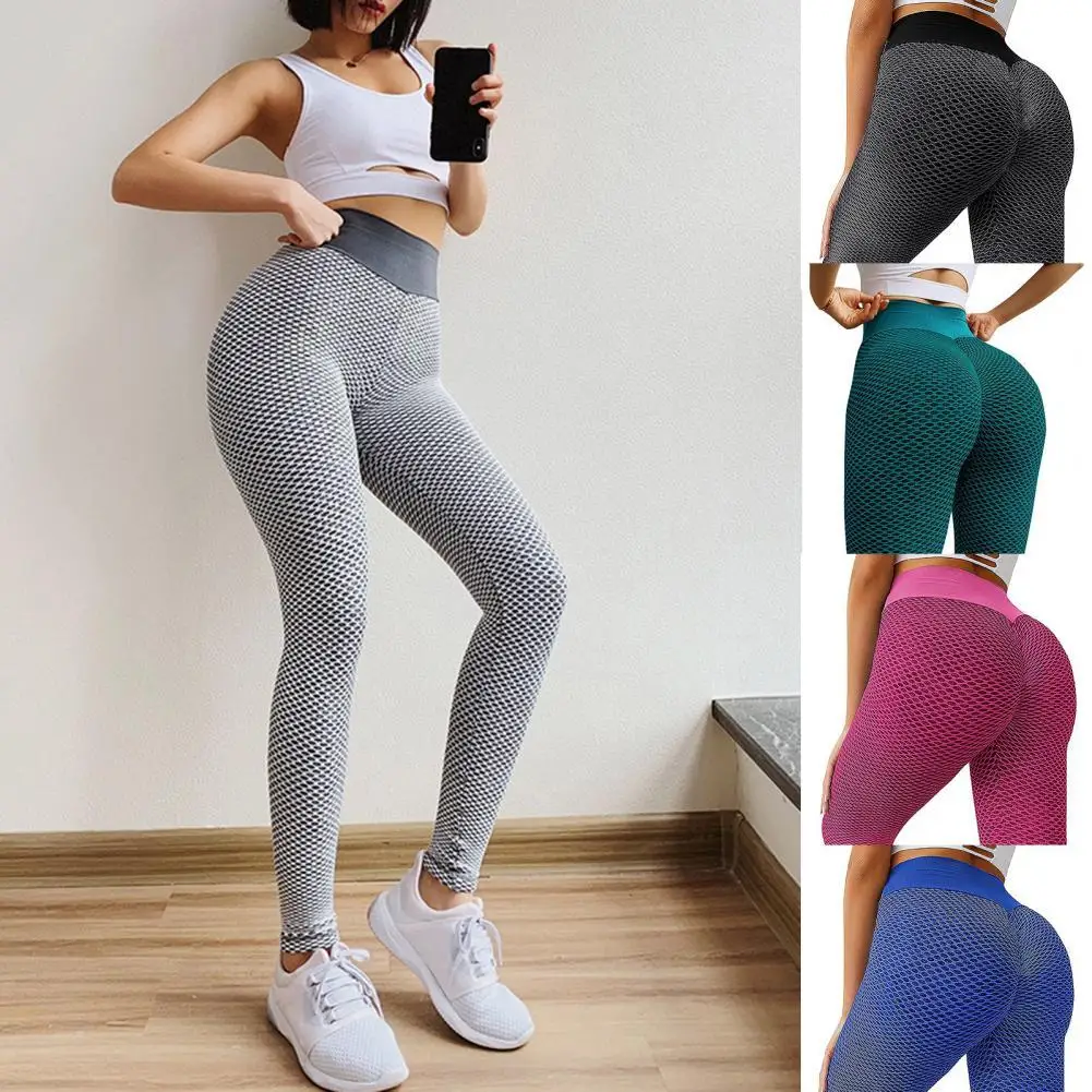 

Hot Sales Workout Leggings Breathable High Elasticity Mesh Stretchy Slim Yoga Pants for Home