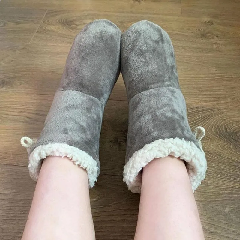 

1pair Womens Slippers Full Bootie Boots High Quality Winter Warm Shoes For Men Women Faux Fur Memory Foam Floors Shoes