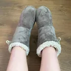 1 пара Дамские тапочки полный Bootie; Ботинки высокого качества; Зимняя теплая обувь для мужчин и женщин из искусственного меха из пены с эффектом памяти полы обувь