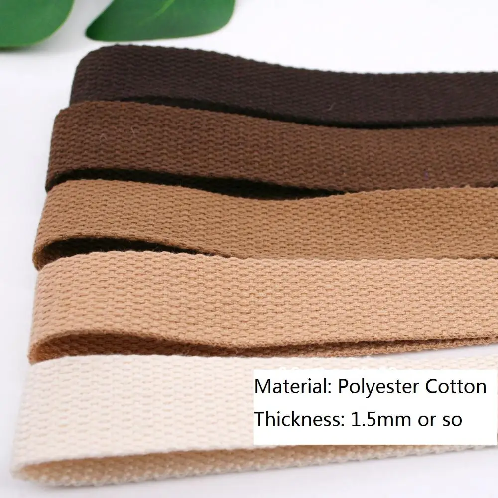 

New 50mm 10M colorful plain woven bag handmade kid's tow hammock ribbon fabric thickened cotton thread cotton canvas DIY stool