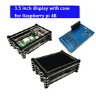 3,5 дюймовый сенсорный экран Raspberry Pi 4 Model B 480*320, ЖК-дисплей + сенсорная ручка + акриловый корпус для Raspberry Pi 4B