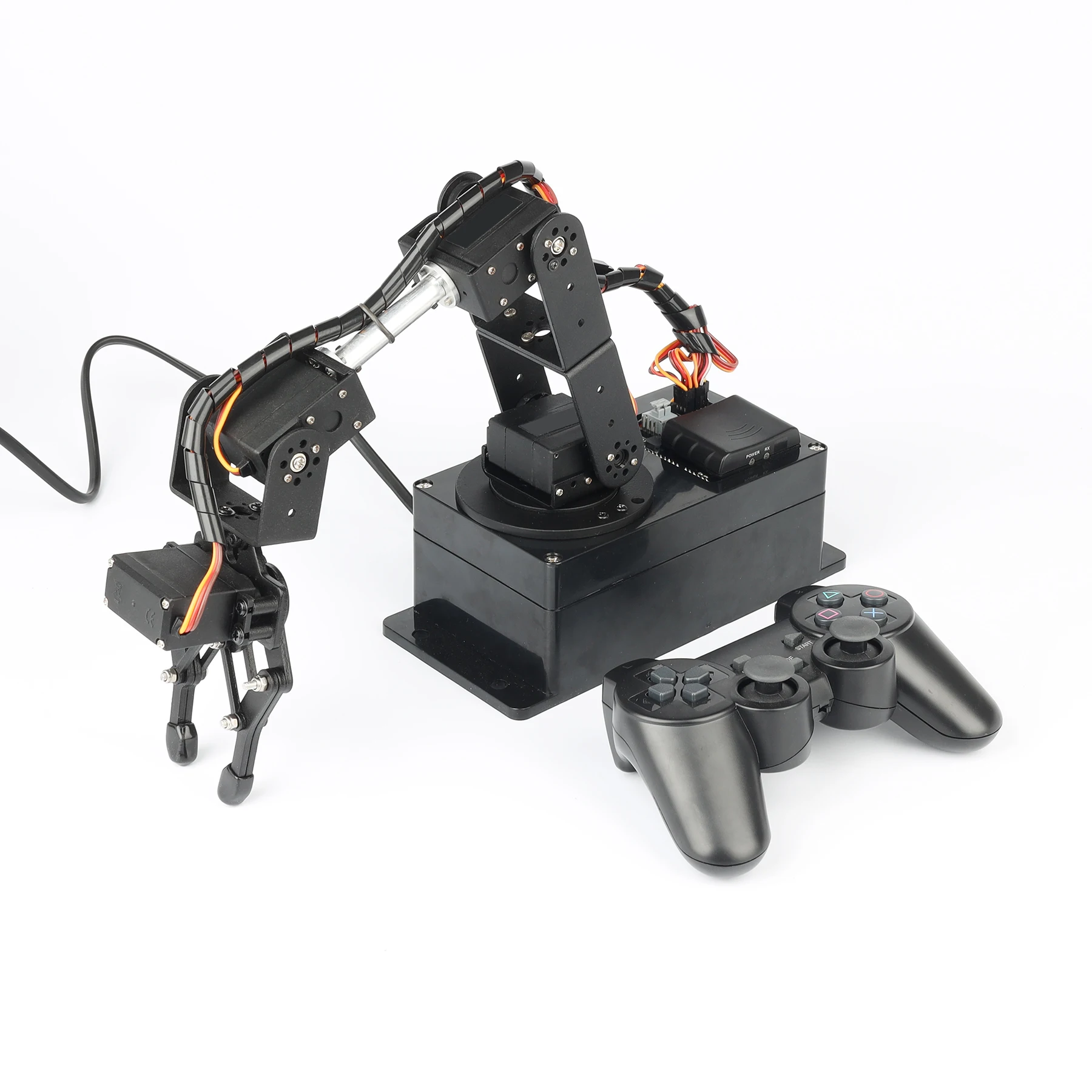 6dof Robot Arm Multi DOF Manipulator Robotics Gripper Claw PS2 Controller Digital Serco For Arduino Programming