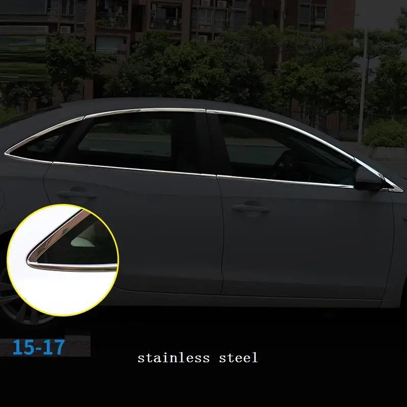 Автомобильная Хромовая оконная магистраль задние панели внешние молдинги яркие
