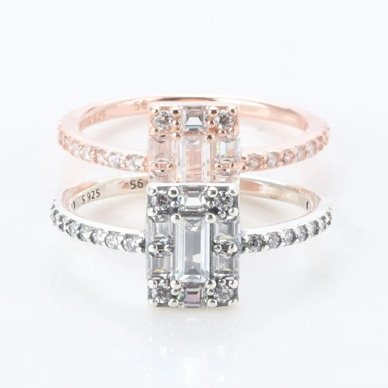 

100% 925 Серебряное кольцо Pave творческий с украшением в виде кристаллов-соскульки, яркий лед кольцо для женщин Свадебная вечеринка подарок юве...