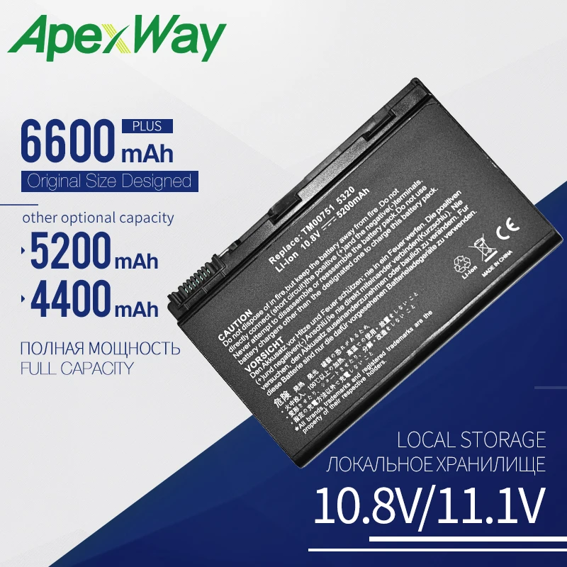 Apexway 6 ячеистая для ноутбука батареи acer Aspire 5220 5320 5235 5730 AK.006BT. 019 LC. BTP00.008 GRAPE32 GRAPE34