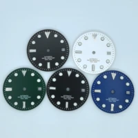 watch parts 28 5mm dial blue luminous fit miyota8215 eta2836 2824 2892 mingzhu2813 automatic movement