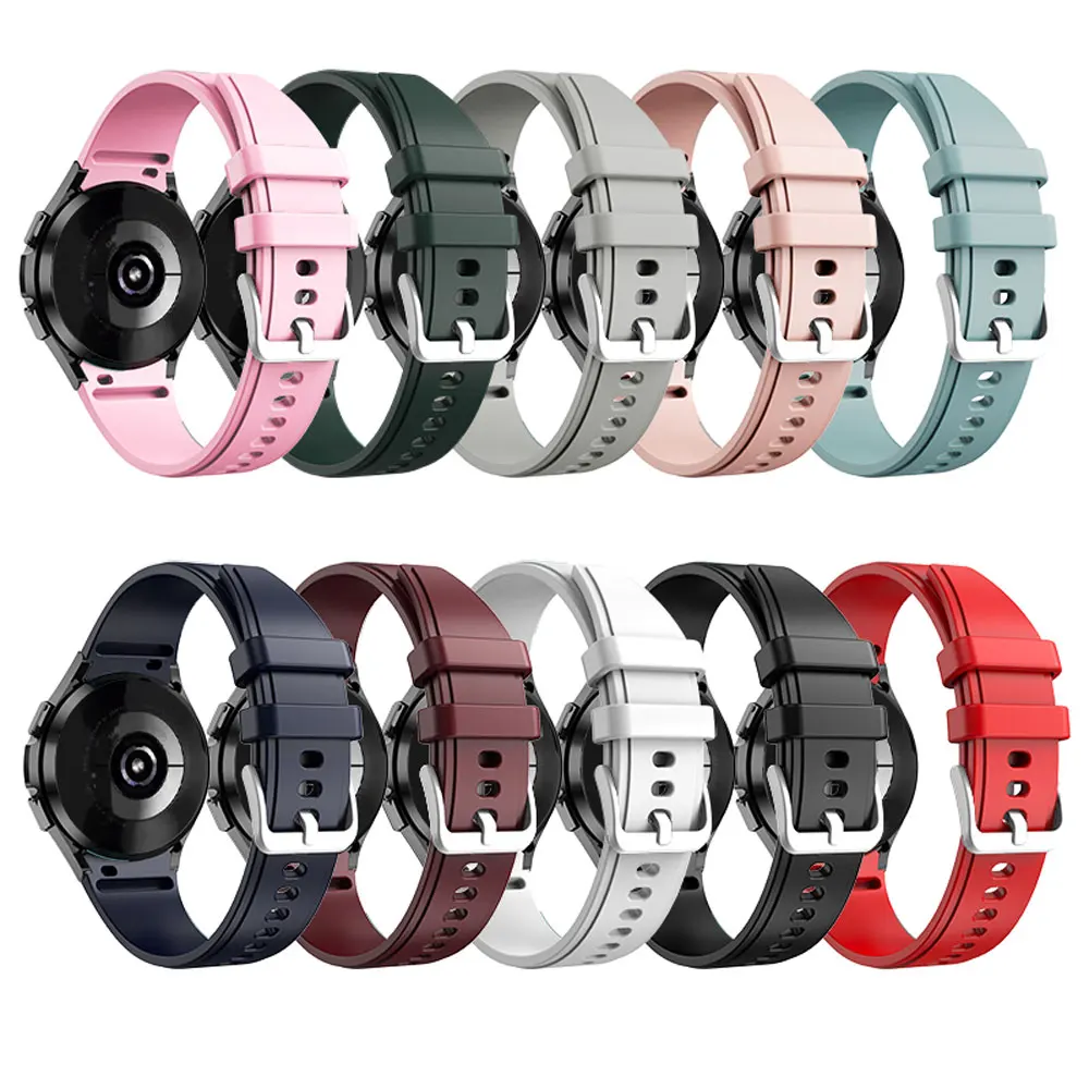Silicone Strap for Samsung Galaxy Watch 4 Classic Band 46mm 42mm for Sport Strap Replacement Galaxy Watch 4 44mm 40mm