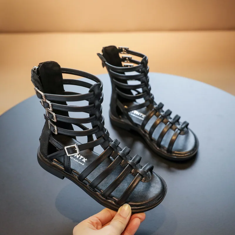 

Fashion Gladiator Girl Summer 2021 Long Tube Sandals Kid Children'S Dress Shoes For Princess Beach Shoe 3 4 5 6 7 8 9 10 11 12
