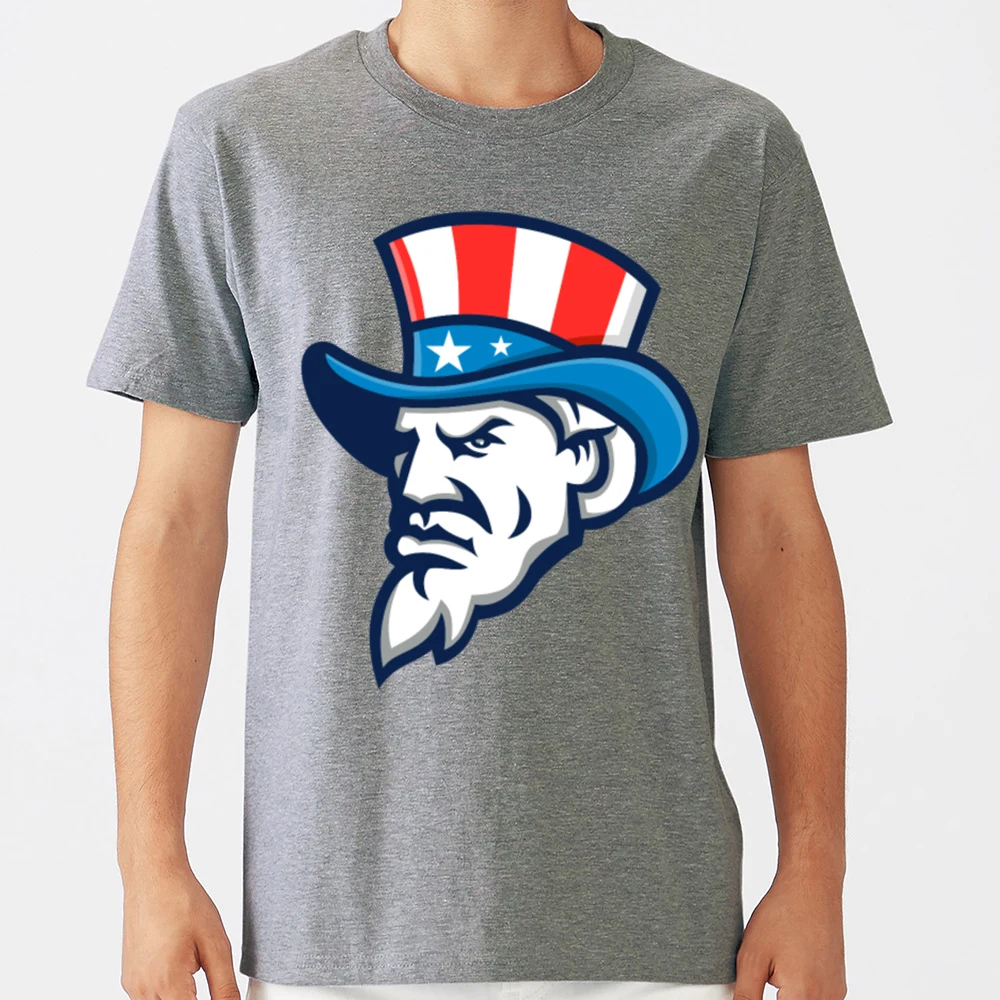 Tops T Shirt Men uncle sam wearing usa top hat mascot Basic Harajuku Custom Male Tshirt | Мужская одежда
