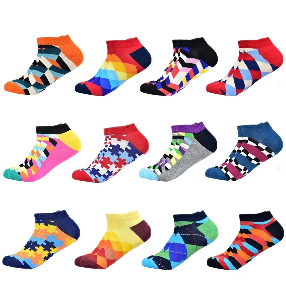 

Men's Invisible Short Summer Socks Quality Business Casual spring Color Combed cotton Boat Socks