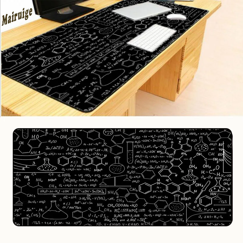 Mairuige Бесплатная доставка 2018 Горячая черная химия коврик для мыши оверлок край