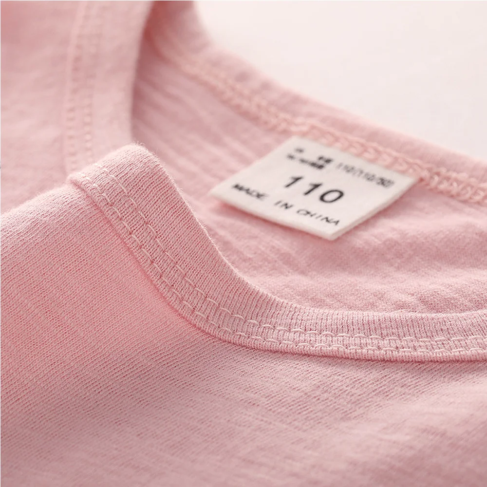 Summer unisex Children's Christmas Boys Clothes Baby Girls Cotton Solid Color Kids Casual Geometry Printing T-Shirt Top Tee | Детская