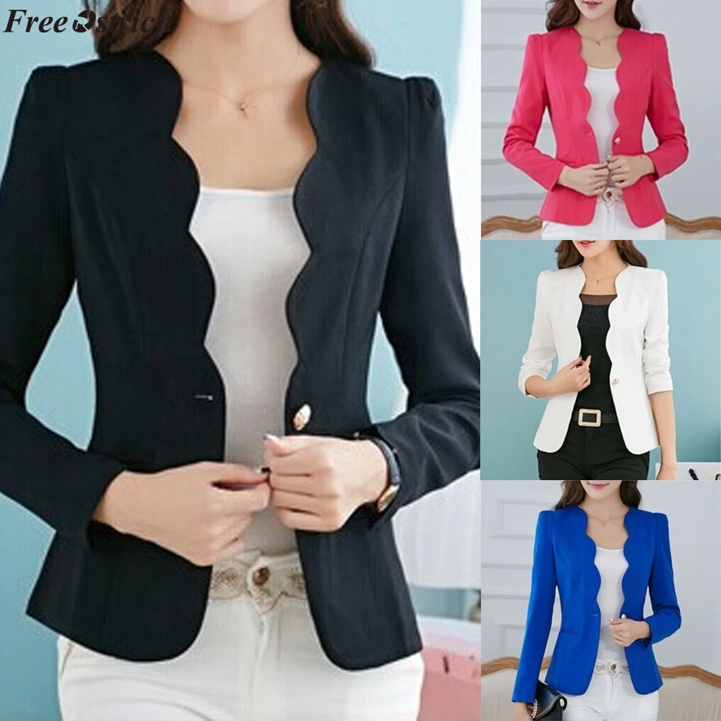 Женский блейзер с длинными рукавами SAGACE розовый однотонный пиджак на одной