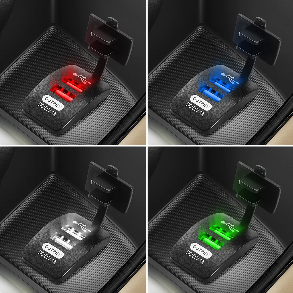 Car Charger Dual USB Ports Auto Adapter Phone for Volkswagens VW CC Polo T5 6R Golf 7 6 5 4 MK7 MK5 Passat B6 Touran | Автомобили и