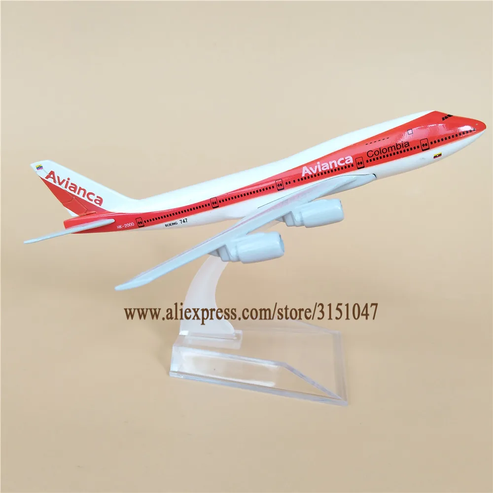 16 см Air Colombia оранжевая авиапочка B747 200 Боинг 747 авиакомпании модель самолета