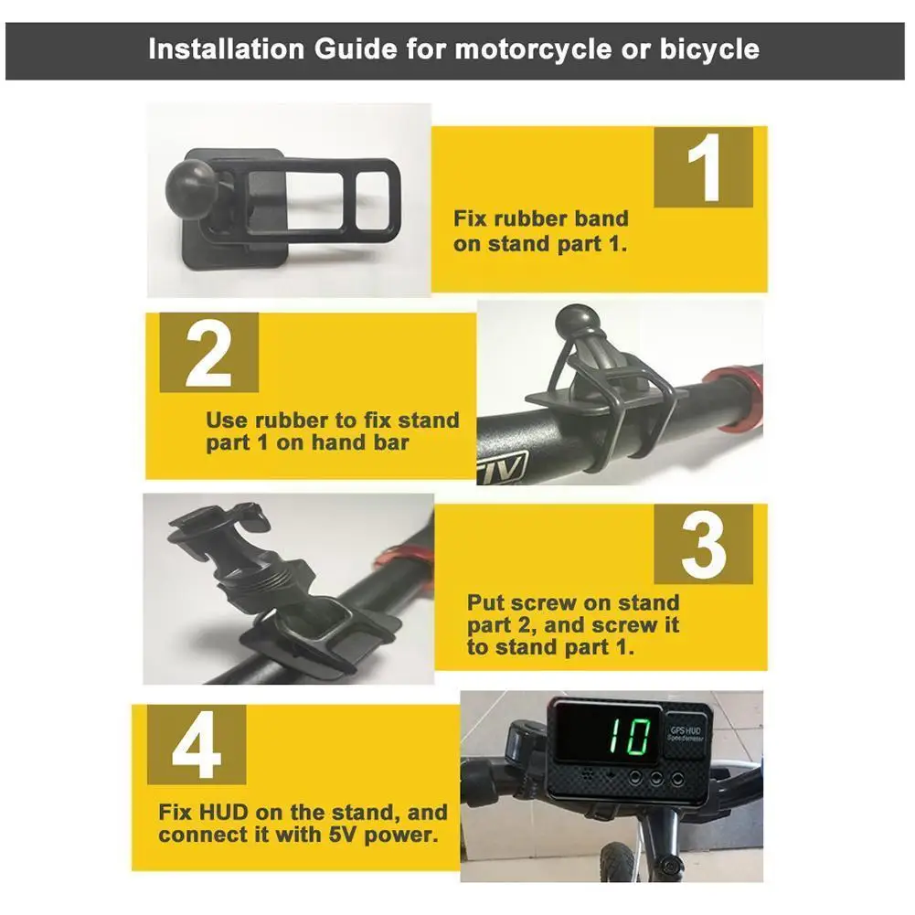 

Car Digital GPS Speedometer Head Up Display 3 Inch Accessories Black Universal Overspeed Auto Alarm ABS Tired Warning Mater Y1K8