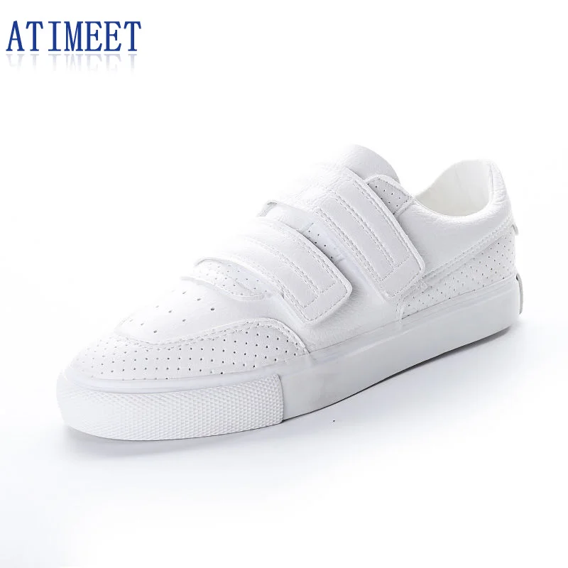 Женские парусиновые туфли на липучке весна осень повседневные в Корейском