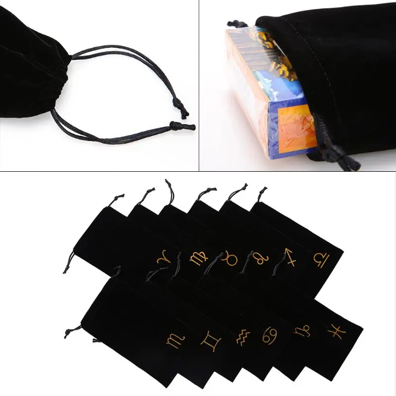 12 созвездий бархатная сумка для хранения карт Таро мини ювелирных изделий с
