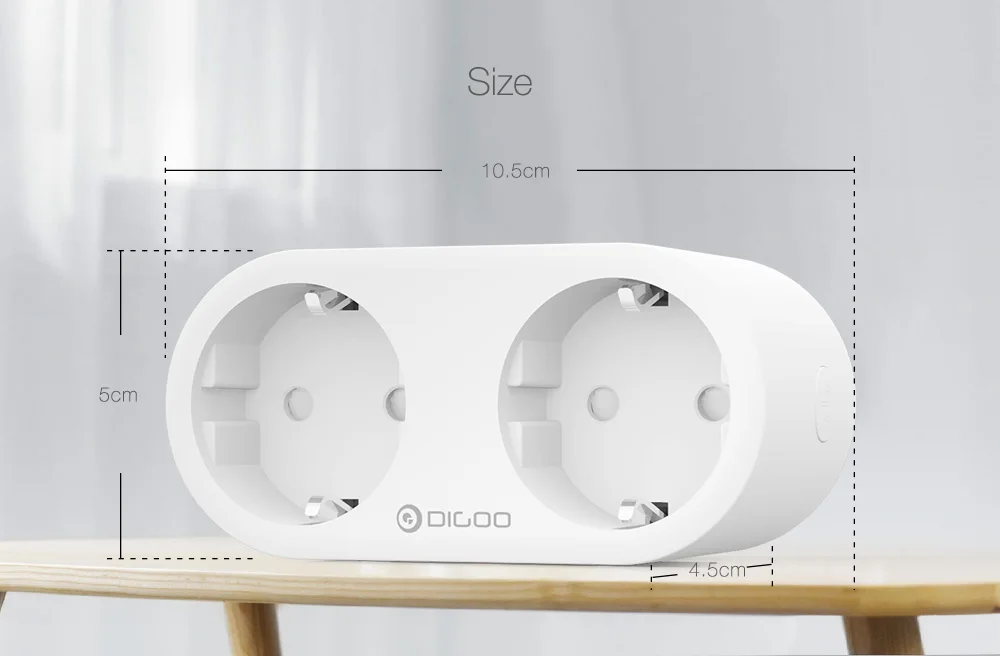 DIGOO DG-SP202 3720 Вт двойной штепсельной вилки ЕС Смарт Wi-Fi розетка индивидуальное управление lable монитор энергии дистанционное управление выход синхронизации