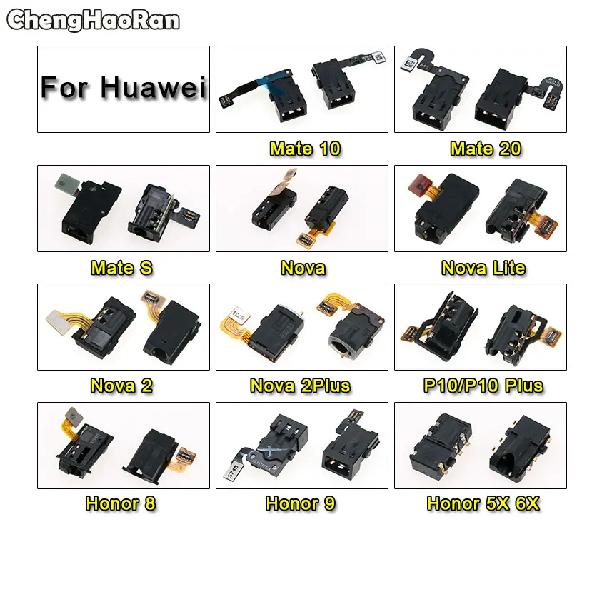 ChengHaoRan аудио разъем для наушников гибкий кабель Huawei Mate 10 20 S P10 Lite Plus Nova 2 Honor 8 9 5X