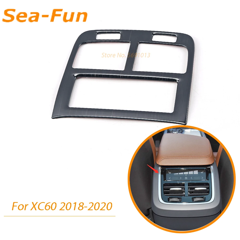 

For Volvo XC60 2018 2019 2020 Rear Armrest Air Conditioner Outlet Vent Trim Cover Panel Frame Interior Car Styling Accessories