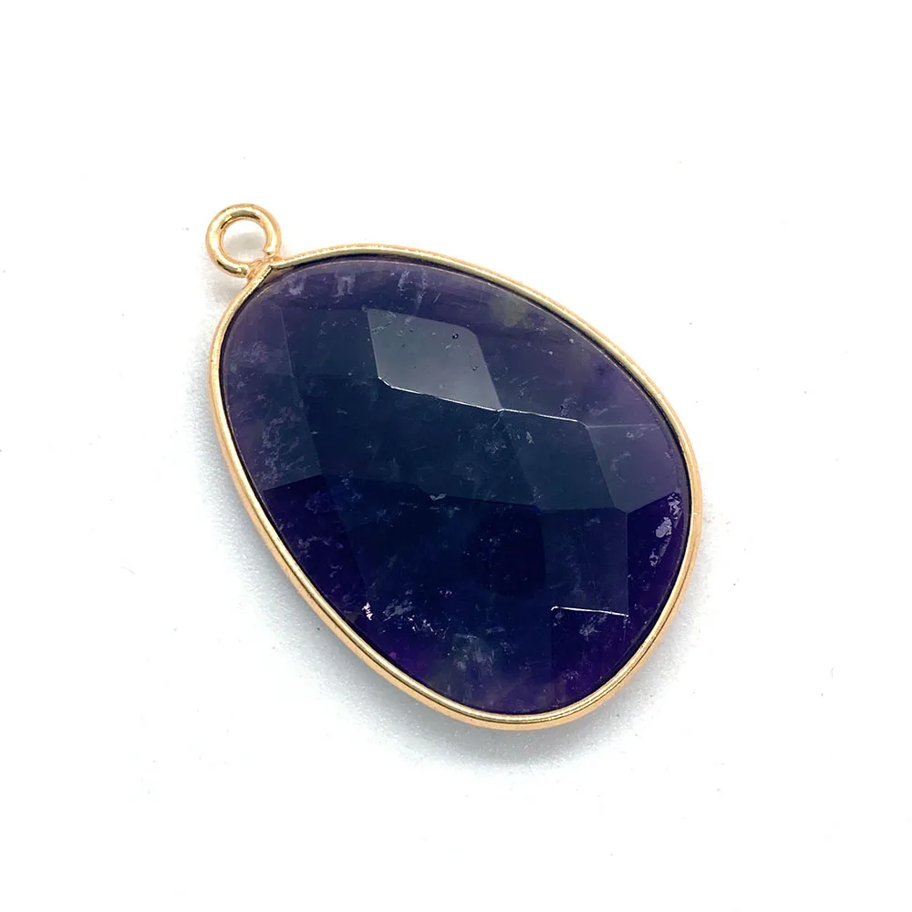 

1pcs Natural Stone Pendant Amethyst Geometric Necklace Pendant for DIY Fashion Handmade Bracelet Necklace Earring Accessories