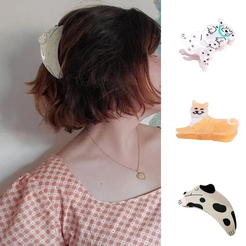 

New Lovely Acrylic Acetic Acid Cute Animal Hairpin Hair Claw Clip Head Accessories For Women Girl Jewelry Gifts Wholesale 2021