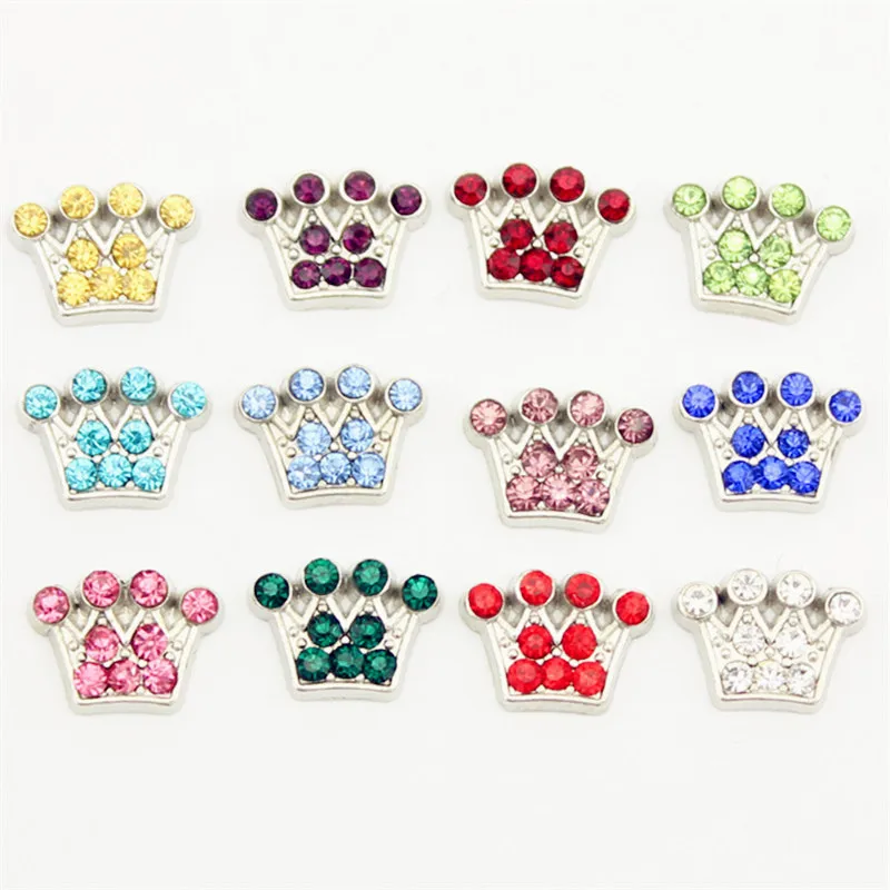 Модная новинка сиреневый кристалл Корона плавающие амулеты для стеклянных