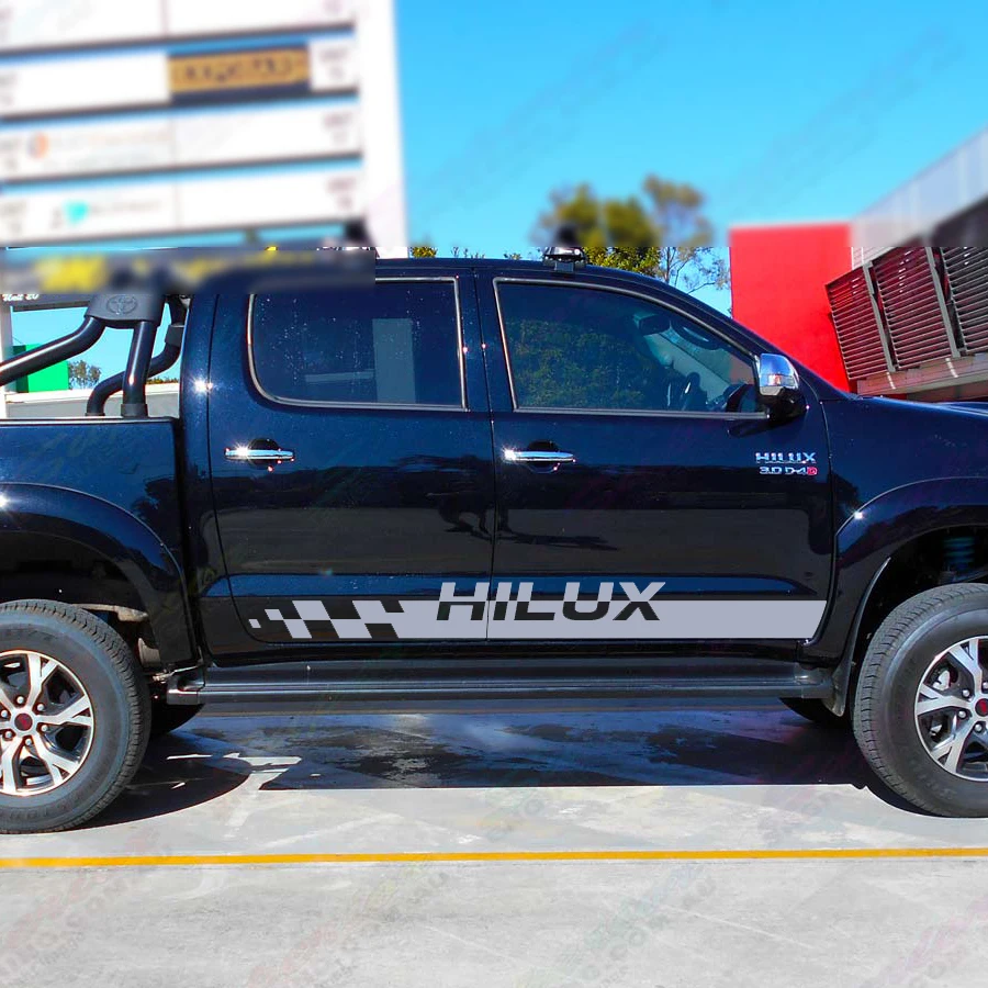 Автомобильные наклейки hilux полосатые боковые двери графические виниловые