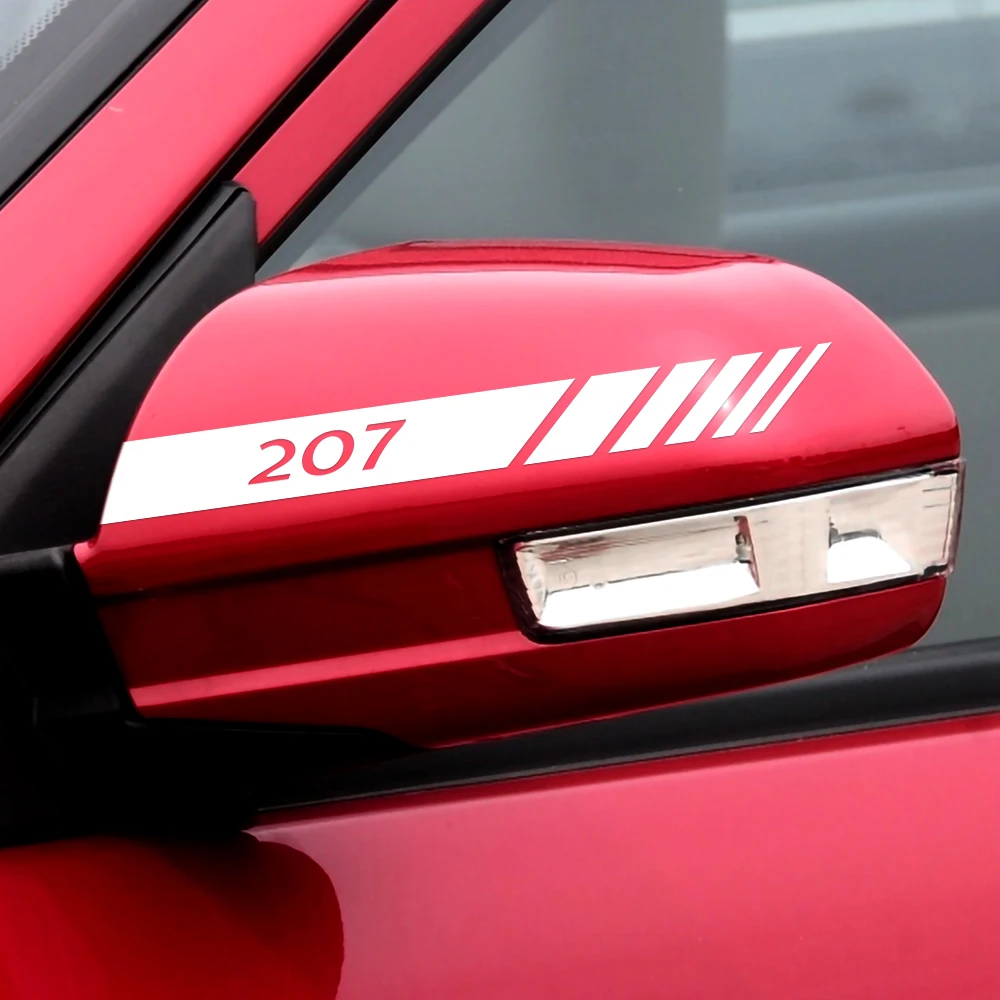 2 шт. декоративные наклейки на боковые зеркала заднего вида для Peugeot 206 207 208 306 307 308