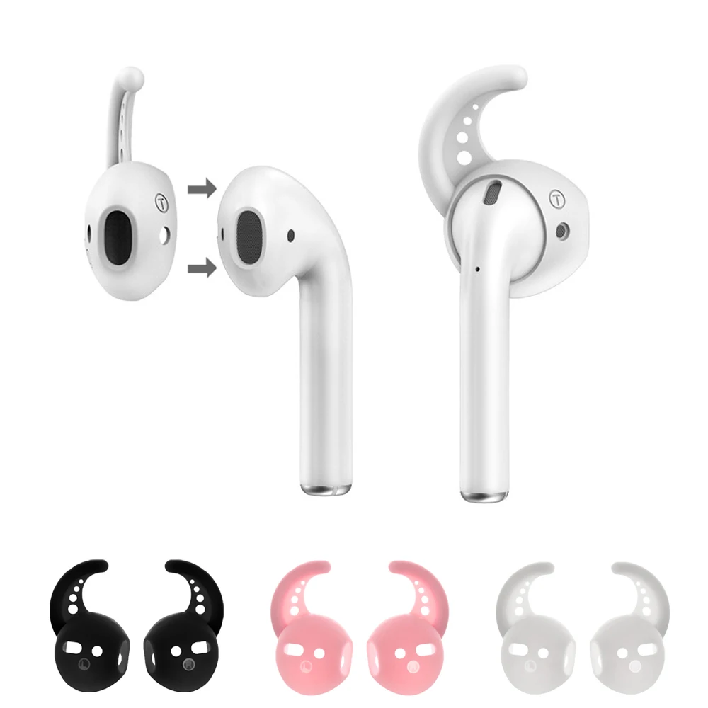 1 пара мягкий силиконовый чехол для наушников Airpods противоскользящий защитный