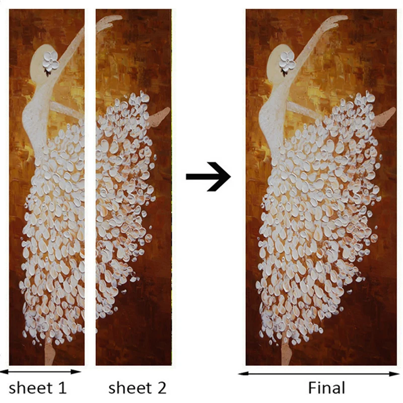 Абстрактные обои танцующая девушка искусство 3D дверная наклейка гостиная