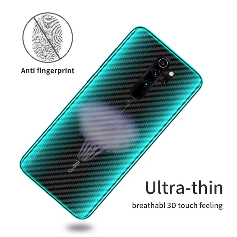 3d-пленка на заднюю панель из углеродного волокна для Xiaomi Redmi Note 8 Pro 5 шт./лот