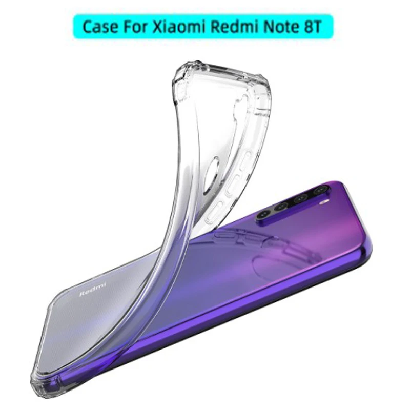 Для xiaomi redmi Note8T Чехол ударопрочный кристально прозрачный тонкий чехол для