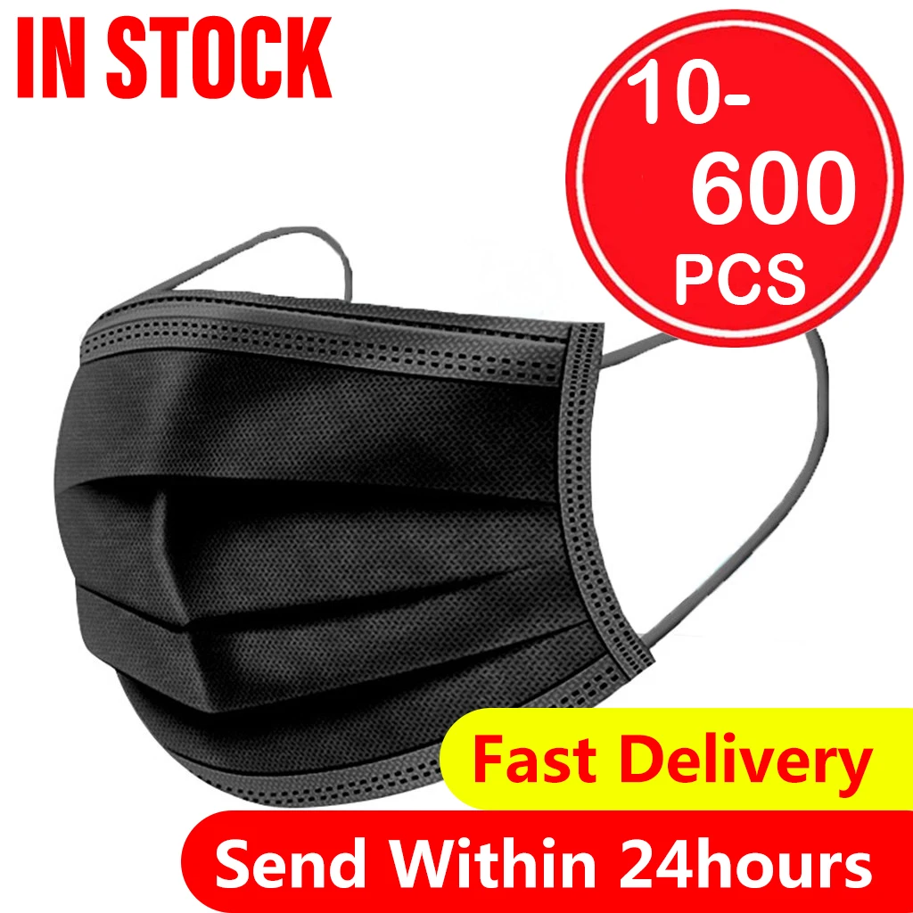 

10-600 шт., одноразовые маски для лица для взрослых