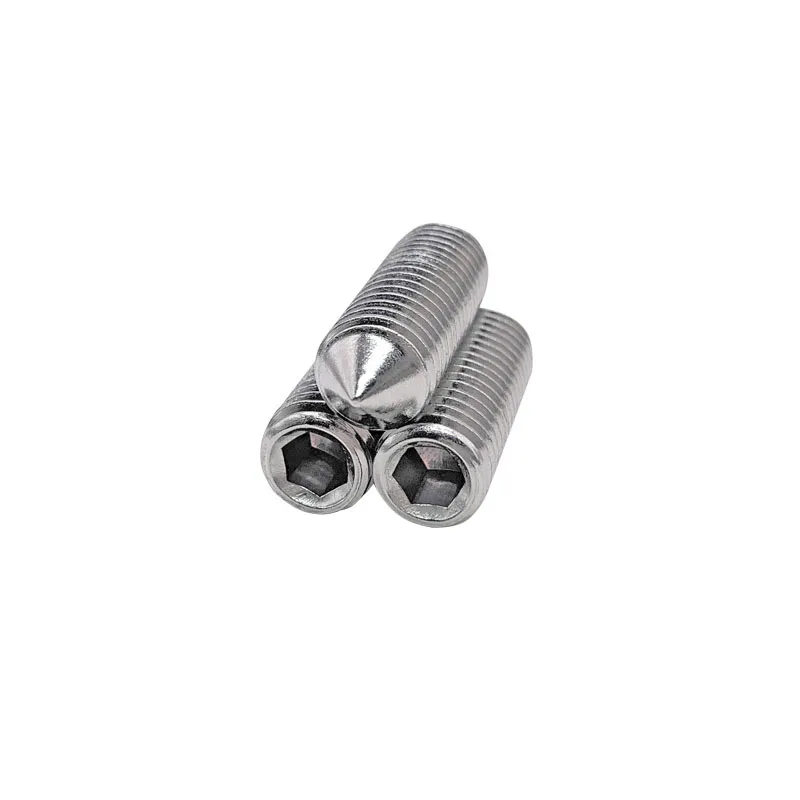SUS 304 набор винтов с шестигранной головкой из нержавеющей стали M6 конусной точкой
