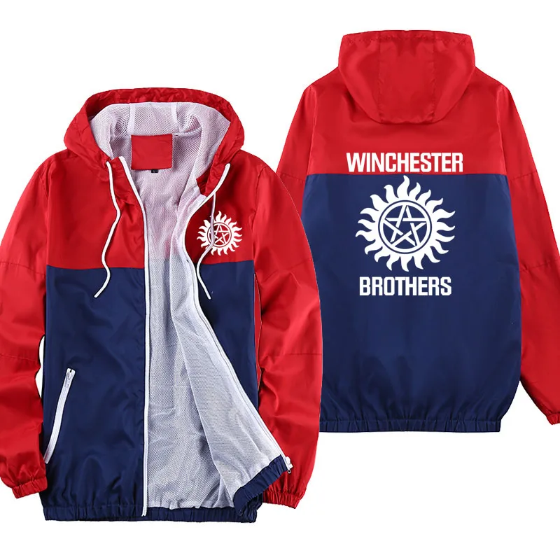

Куртка мужская с принтом Winchester Bros, дышащая Спортивная толстовка с вышивкой, модная повседневная одежда