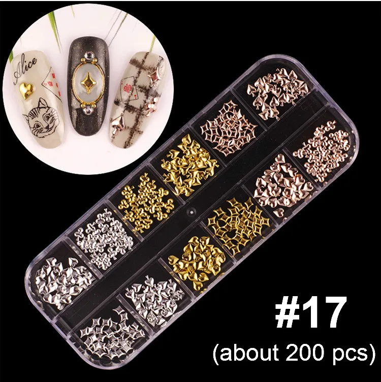 17 Mixed Colorful Rhinestones For Nails Crystal Stones Gems Manicure Accessories Studs 27 Models Diamonds 3D Nail Art Decorations - Цвет: 17