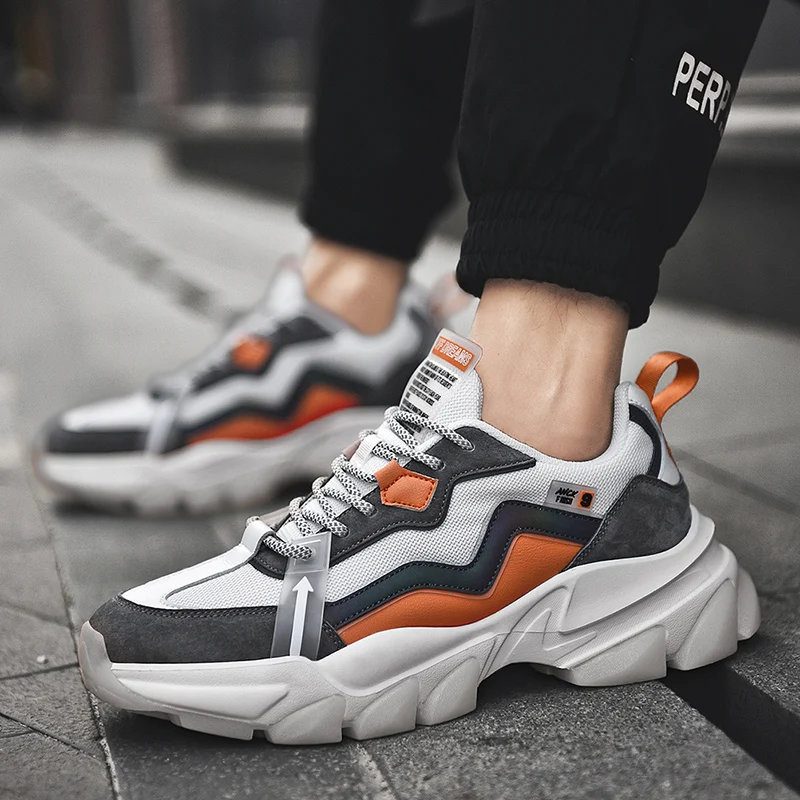 

2020 Men's Casual Shoes Autumn New Men Shoes Sneakers Comfortable Breathable Men Platform Shoes Outdoor Non-slip Men's Footwear