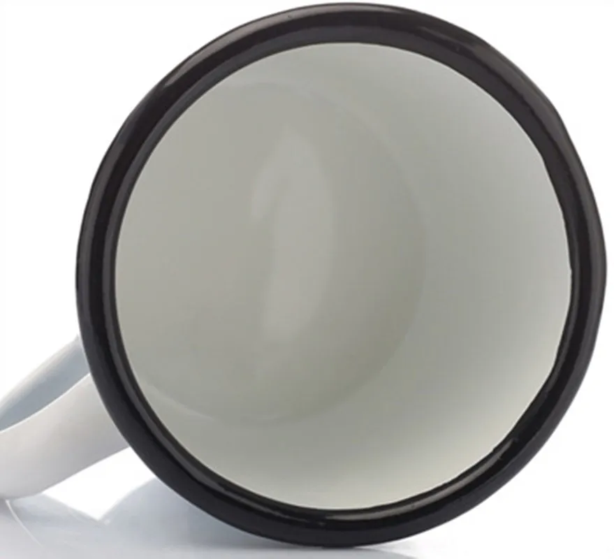 350 мл Ретро эмалированная чашка с рукояткой музыкальный инструмент кофейная