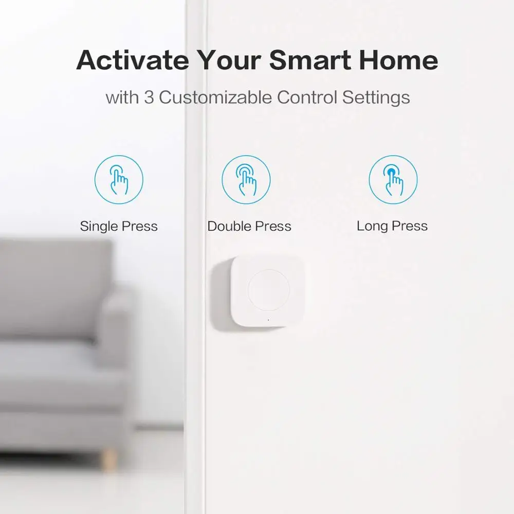 xiaomi aqara smart sensor wireless mini switch one key remote control zigbee light button home security mihome homekit with hub free global shipping