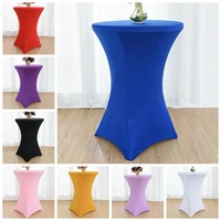 22 colours wedding table cover spandex cocktail table cloth lycra high bar table linen banquet hotel party decoration