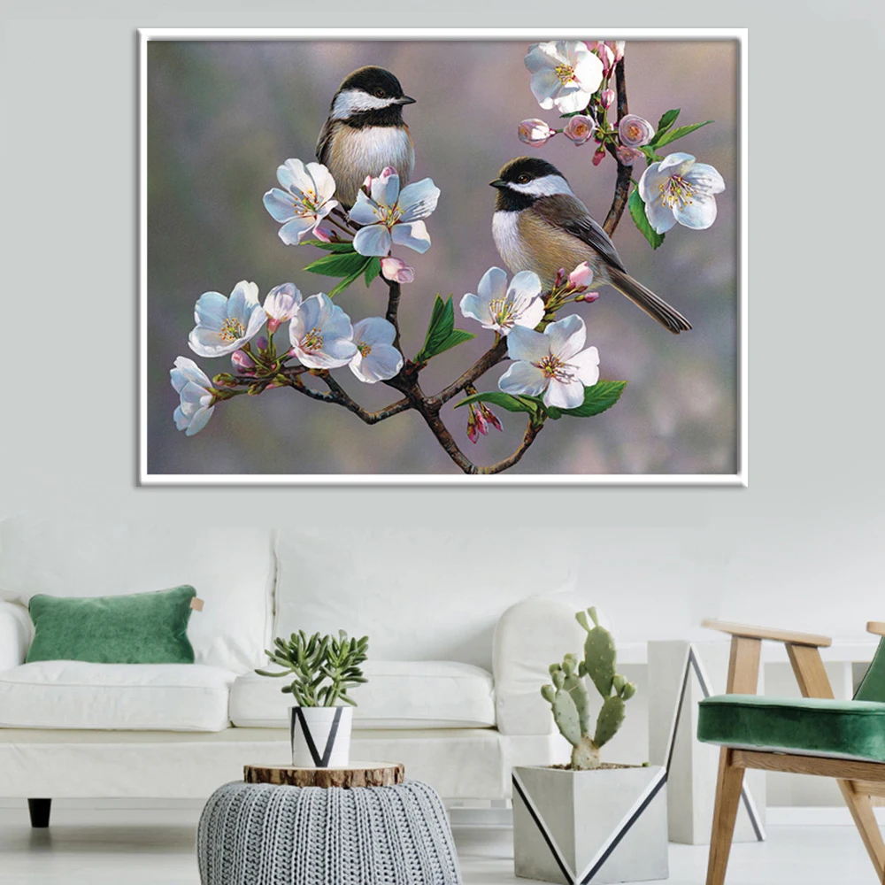 Алмазная 5D картина натуральные птицы круглые алмазные 3d картины сделай сам