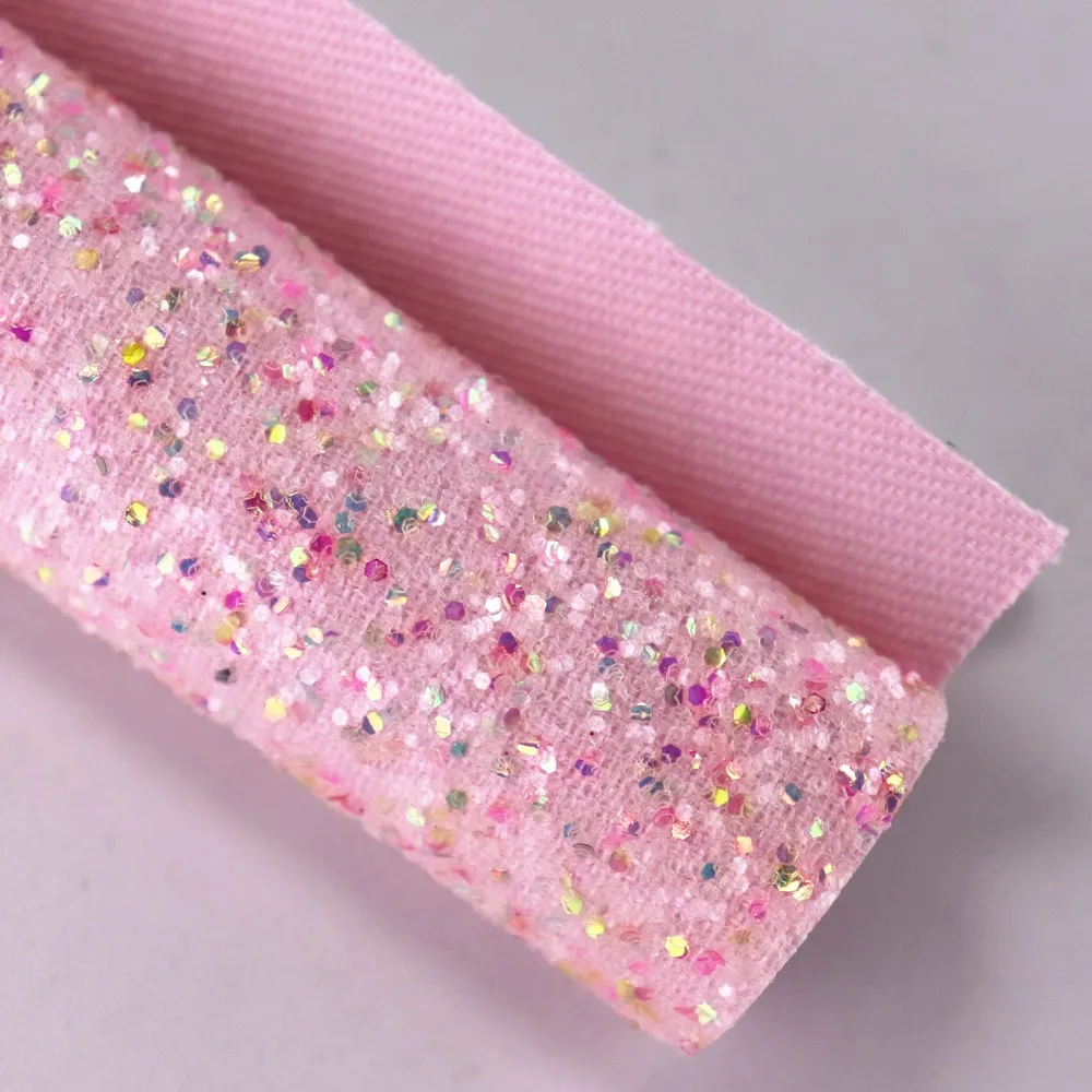 Гладкая розовая тонкая блестящая ткань 30x134 см с эластичной саржевой войлочной