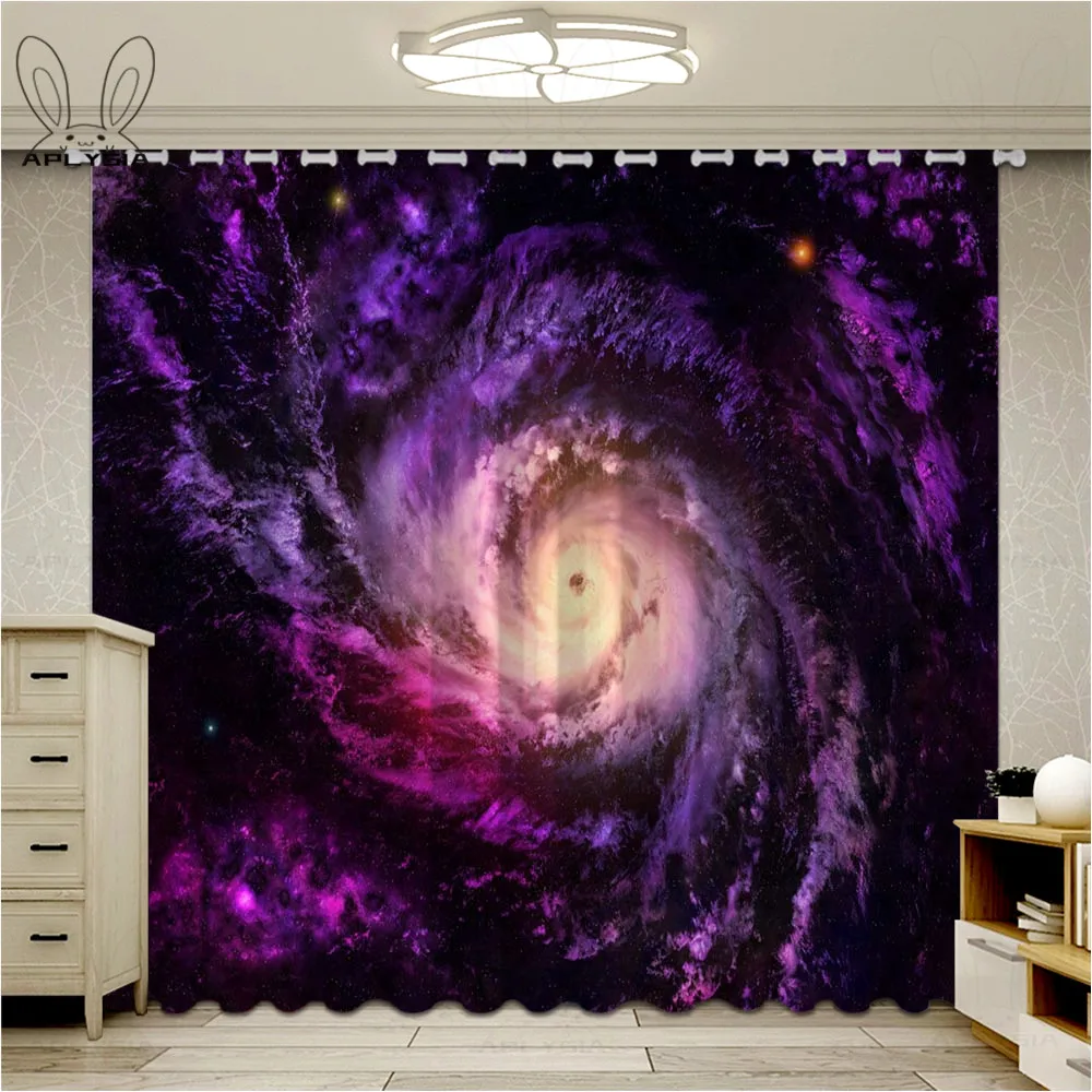 

Colorful Galaxy Curtains For Window Space Bedroom Living Room Curtains Home Decor Drapes