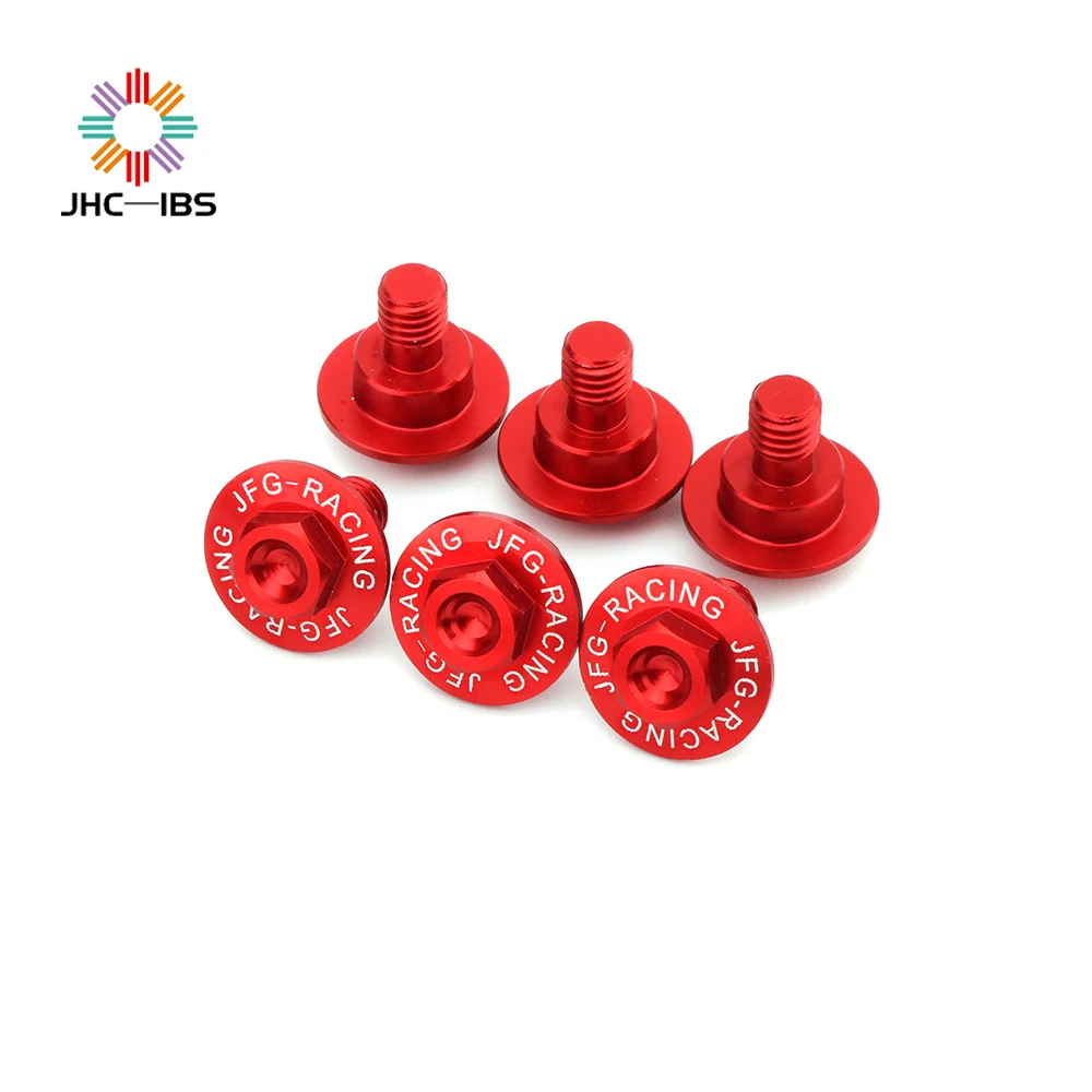 Мотоциклетный ЧПУ 6 шт. красный амортизирующий брызговик винт вилка защитный