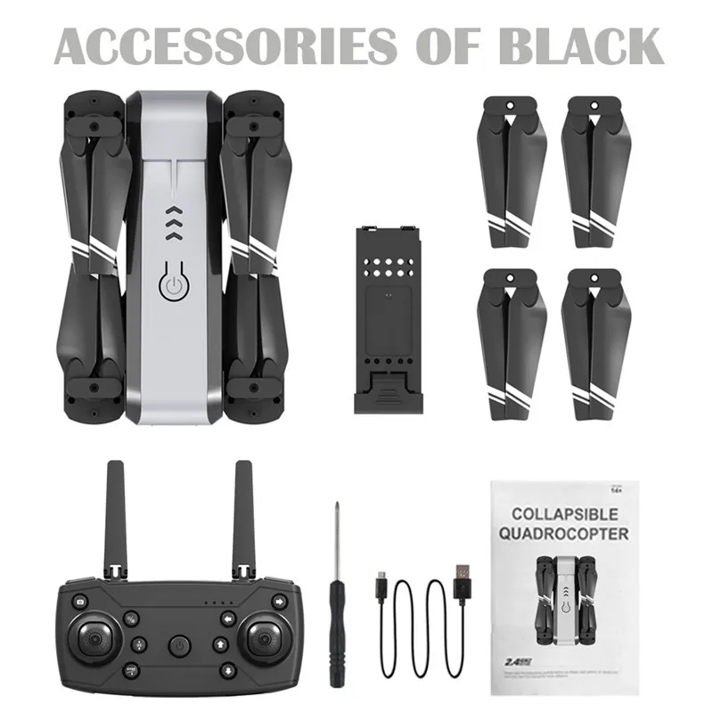 

HJ96 RC Drone Wifi FPV Altitude Hold 4K HD Dual Camera Remote Control Quadcopter Gesture Photo Drone Foldable Toys For Beginner