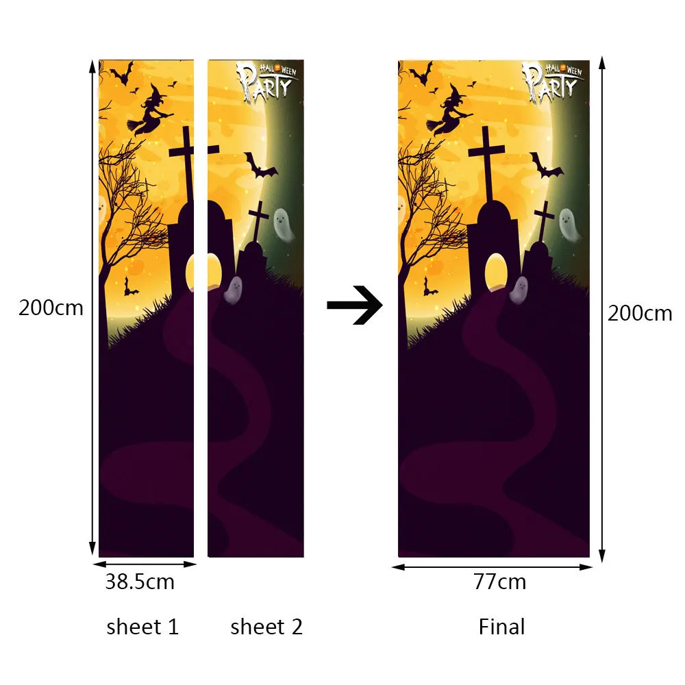 1 комплект оконная дверная наклейка декоративные наклейки ужасные смерти дверь