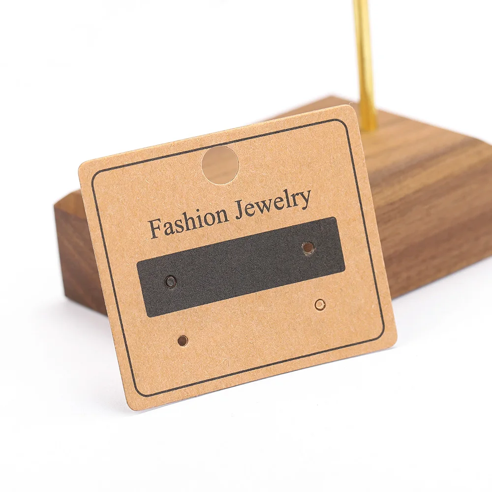 

50pcs 4.7x4cm Card Earrings Necklaces Display packaging bags for business Packaging Hang Tag Ear Paper Card Jewelry Display Card